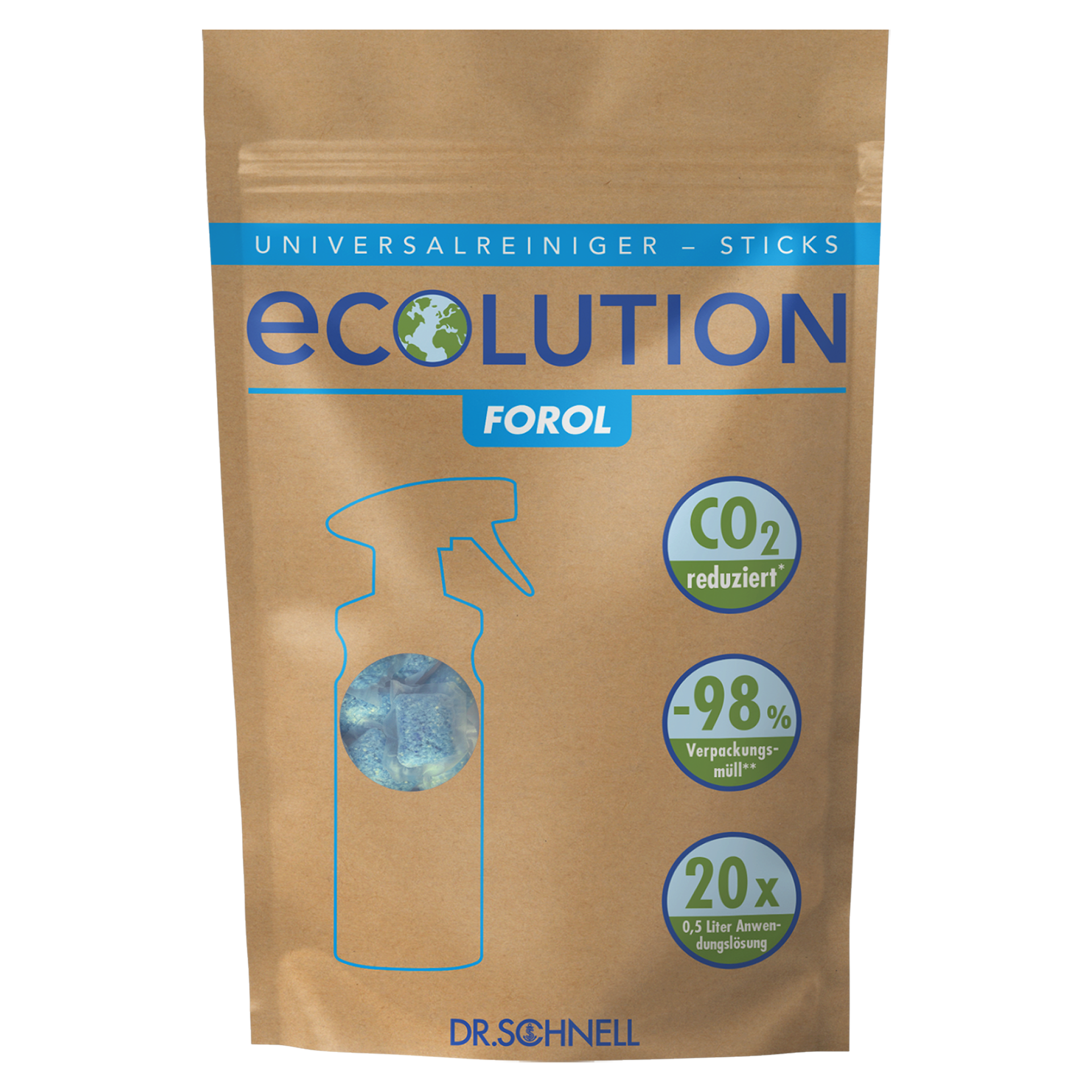 ecolution forol sticks pulbriline universaalne puhastusvahend lahustuvates portsjonikotikestes